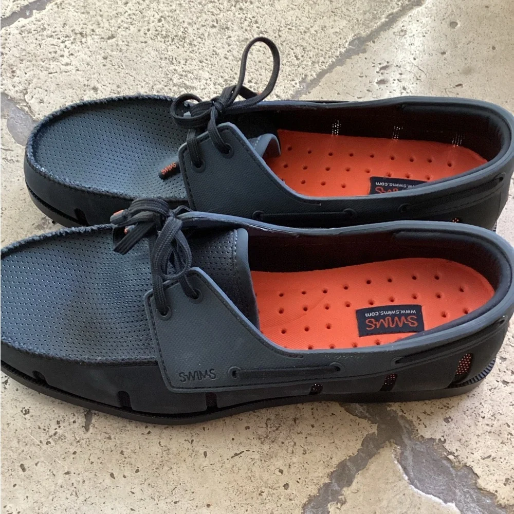 Swims Nordic Loafer Boat Shoes Lace up Size 8 Gray